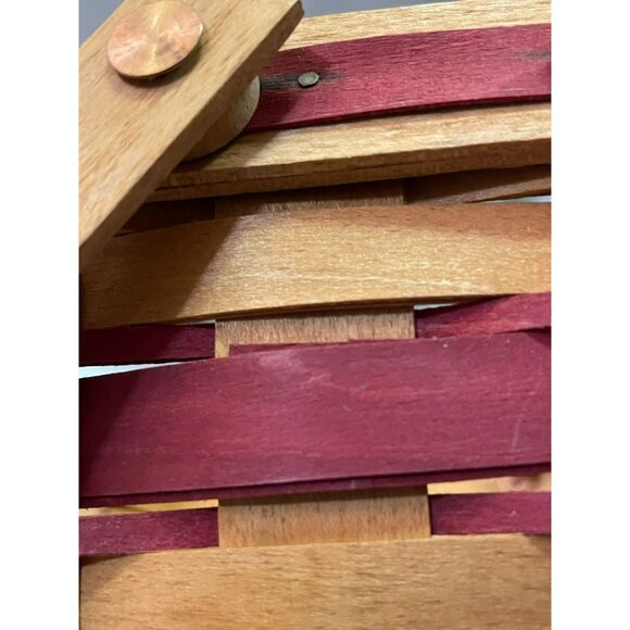 Vintage 1993 Christmas Collection Longaberger Bayberry Basket Plaid Fabric Plast - Picture 15 of 16